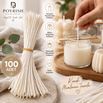 Çıtçıtsız Mum Fitili 16 Numara 100 Adet (25 cm)