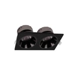 ACK AD10-01601 2X10W SIVA ALTI KARE DOWNLIGHT SİYAH 3000K