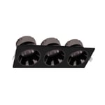 ACK AD10-01701 3X10W SIVA ALTI KARE DOWNLIGHT SİYAH 3000K