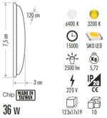 CATA CT-2475G  40W YATAY LEDLİ BANT ARMATÜR (GÜNIŞIĞI)