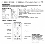 CATA CT-3002 LETLİ TAVAN VANTİLATÖR