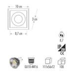 CATA CT-5004  PUMA KARE SPOT SİYAH KASA (5 Adet)