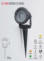 CATA CT-7304A 12W POWER LED KAZIKLI
BAHÇE ARMATÜRÜ (AMBER)