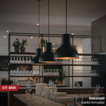 CATA CT-8101 DEKORATİF SARKIT ARMATÜR (SİYAH+SARI+27CM