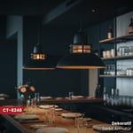 CATA CT-8248 DEKORATİF SARKIT ARMATÜR SİYAH+SARI