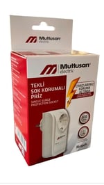 MUTLUSAN STK685 TEKLİ ŞOK KORUMALI PRİZ