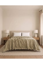 Çift Kişilik Jakar Desen Pamuklu Pike 230x250 cm / 4 mevsim