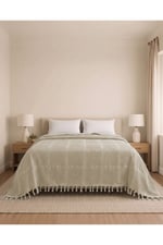 Çift Kişilik Jakar Desen Pamuklu Pike 230x250 cm / 4 mevsim