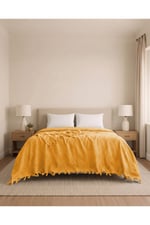Çift Kişilik Jakar Desen Pamuklu Pike 230x250 cm / 4 mevsim
