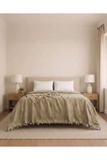 Çift Kişilik Jakar Desen Pamuklu Pike 230x250 cm / 4 mevsim
