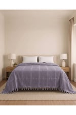 Çift Kişilik Jakar Desen Pamuklu Pike 230x250 cm / 4 mevsim