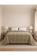 Çift Kişilik Jakar Desen Pamuklu Pike 230x250 cm / 4 mevsim
