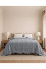 Çift Kişilik Jakar Desen Pamuklu Pike 230x250 cm / 4 mevsim
