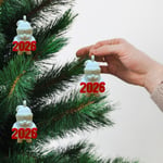 2026 Noel Baba  -Çam Ağacı Süsü 3lü