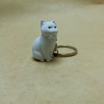 Beyaz scottish kedi - Anahtarlık