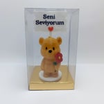 Çiçekli ayıcık - Seni Seviyorum Yazılı