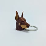 Doberman - Kahverengi - Anahtarlık