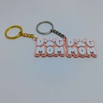 Dog Mom - Pembe  - Anahtarlık