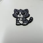 Elleri Birleşik Gri Kedi Magnet