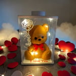 Işıklı I Love You Ayıcık Biblo (Kutulu)-(S.KAHVE)