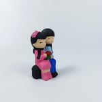 Kütükte Çiçekli Çift -  Açık Pembe - Teraryum Malzemesi