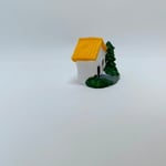 Mini Çam Ağaçlı Ev -Sarı-Teraryum Malzemesi