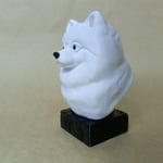 pomeranian - Beyaz- Renkli Büst