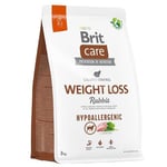Brit Care Hipoalerjenik Weight Loss Tavşan Etli Kilo Dengeleyici Yetişkin Köpek Maması 3 kg