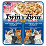 Ciao Twin Packs Deniz Taraklı Ton Balıklı ve Tavuklu Kedi Çorbası 2x40 gr