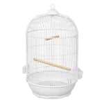 EuroGold Yuvarlak Salon Kuş Kafesi Beyaz 42 x 77 cm