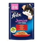 Felix Pouch Jöle İçinde Sığır Etli Yavru Yaş Kedi Maması 85 gr