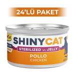 GimCat Shinycat Jöle İçinde Tavuklu Kısırlaştırılmış Kedi Konservesi 70 gr 24 Adet