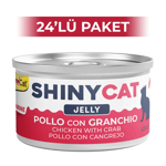 GimCat Shinycat Jöle İçinde Tavuklu ve Yengeçli Kedi Konservesi 70 gr 24 Adet