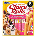 Inaba Churu Rolls Tavuk Sargılı ve Somonlu Köpek Ödül Maması 12 gr 8'li