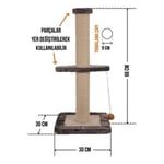 Lotus Tekli Kedi Tırmalama Tahtası No:1 66 cm