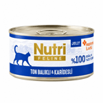 Nutri Feline Ton Balıklı ve Karidesli Prebiyotikli Yetişkin Kedi Konservesi 70 gr
