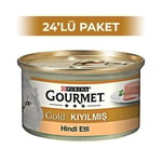 Purina Gourmet Kıyılmış Hindi Kedi Konserve 85 gr 24 Adet