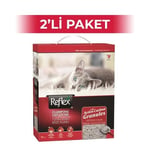 Reflex Aktif Karbon Granüllü Topaklanan Kedi Kumu 10 lt 2 Adet