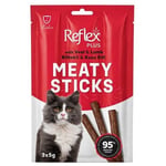Reflex Plus Biftekli ve Kuzulu Tahılsız Kedi Ödül Çubuğu 15 gr 3'lü