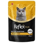 Reflex Plus British Shorthair Kilo Kontrolü Destekleyici Sos İçinde Yetişkin Yaş Kedi Maması 85 gr