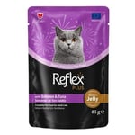 Reflex Plus Jöle İçinde Somonlu ve Ton Balıklı Yetişkin Yaş Kedi Maması 85 gr