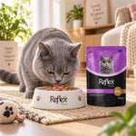 Reflex Plus Jöle İçinde Somonlu ve Ton Balıklı Yetişkin Yaş Kedi Maması 85 gr