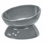 Trixie XXL Yükseltilmiş Seramik Kedi Mama ve Su Kabı 0,35 L 17 cm Gri
