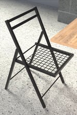 1 Adet Katlanır Metal Sandalye Minderli Bistro Sandalye 2024s