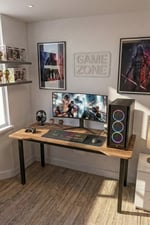 120 Çam Oyun Çalışma Masası Gaming Masa Ofis Masası 9121