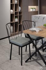 4 Kişilik X Masa Güneş Minderli Sandalyeli 1720g