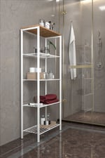 Beyaz 63/30 Çok Amaçlı Raf, Mutfak Rafı , Banyo Düzenleyici Raf 1892b