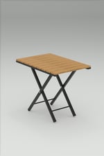 RETODESİGN 2 Lİ SEHPALI METAL KREM ŞEZLONG TAKIMI