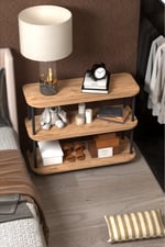 RETODESİGN 3 RAF A.ÇAM *SİYAH  90/40 KONSOL, SEHPA, ÇOK AMAÇLI RAF 1200AS