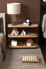 RETODESİGN 3 RAF A.ÇAM *SİYAH  90/40 KONSOL, SEHPA, ÇOK AMAÇLI RAF 1200AS